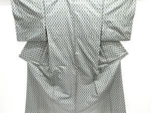 大正ロマン　格子模様織出し本場村山大島紬着物アンサンブル